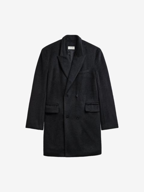 The Frankie Shop Coblence Textured Wool-Blend Coat - Black