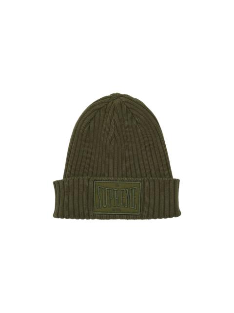 Supreme Overdyed Patch Beanie 'Olive'