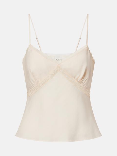 POSSE Perla lace-trimmed camisole