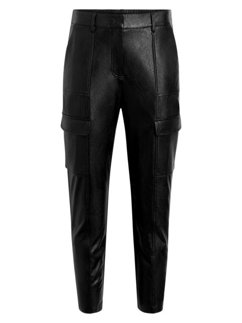 commando Women's Faux-Leather Crop Cargo Pants - Black