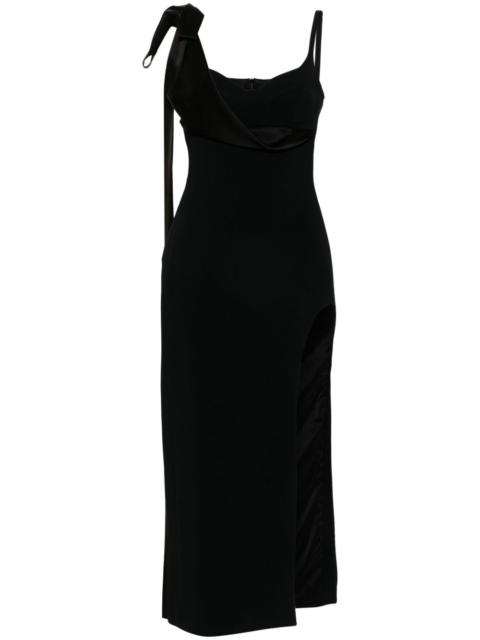 David Koma satin-bow midi dress