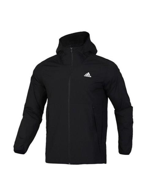 adidas Trench Coat Eh3770 Black Coat Hooded Jacket EH3770