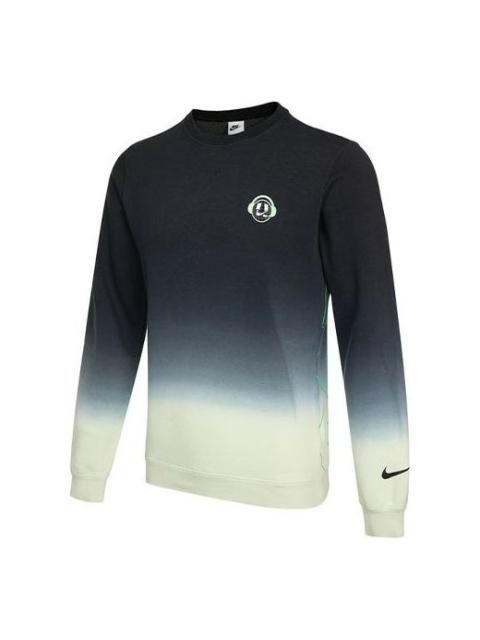 Nike Men's Nike Logo Gradient Printing Round Neck Black DO6937-010
