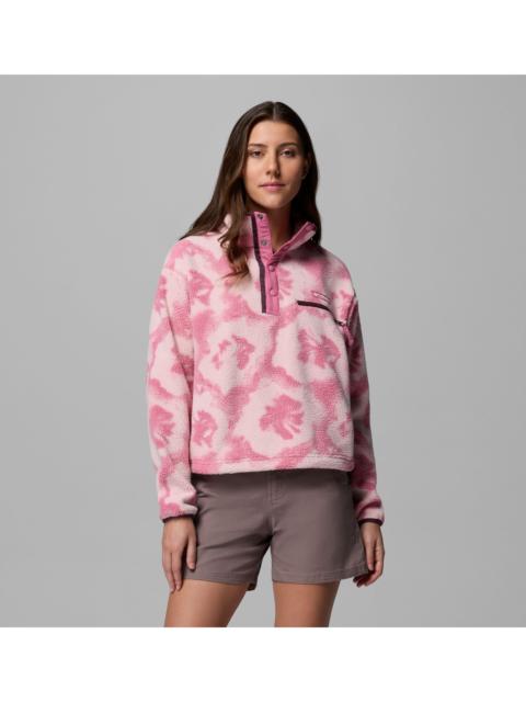Columbia Women's Helvetia II Printed Cropped Half Snap Fleece Pullover