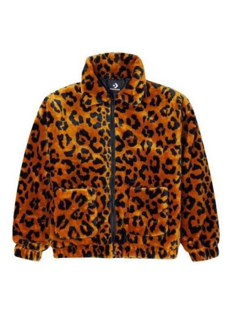 Converse Converse Retro Leopard print Loose Jacket Couple Style 'Brown' 10022557-A01