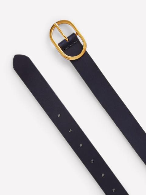 BODEN Classic Leather Belt-Navy