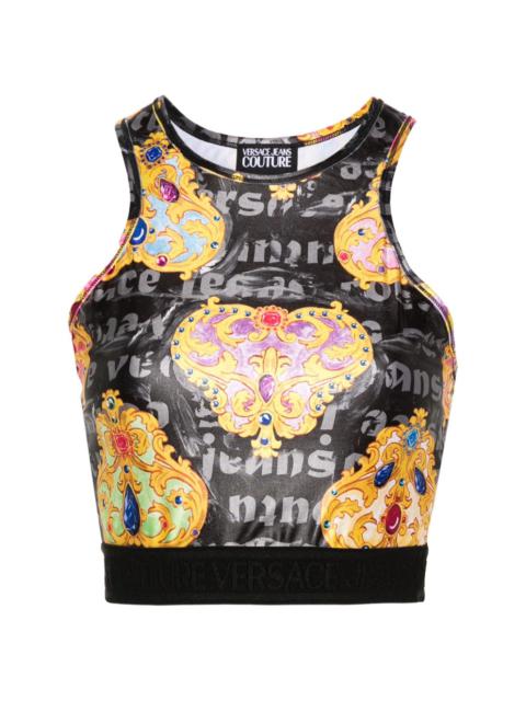 VERSACE JEANS COUTURE printed cropped top