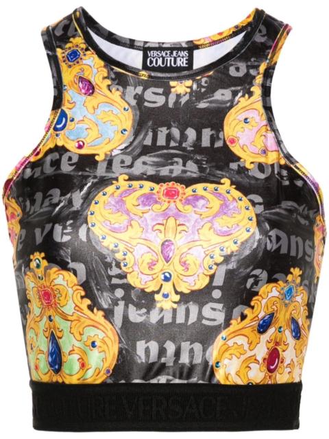 VERSACE JEANS COUTURE printed cropped top