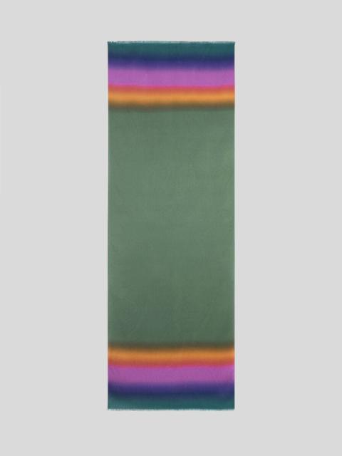 Etro WOOL AND SILK JACQUARD SCARF WITH PAISLEYS AND FADED PRINT