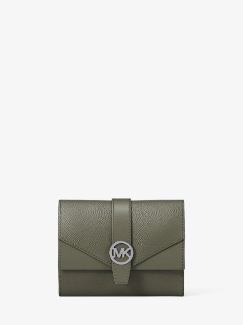 MICHAEL KORS Greenwich Medium Leather Trifold Wallet