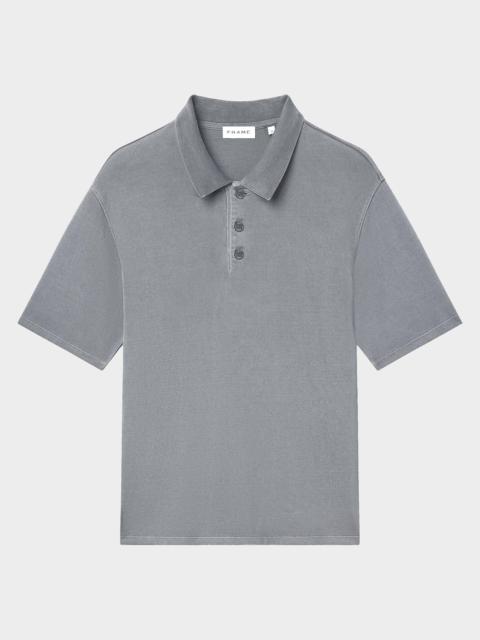 FRAME Men & apos;s Washed-Finish Cotton Polo Shirt
