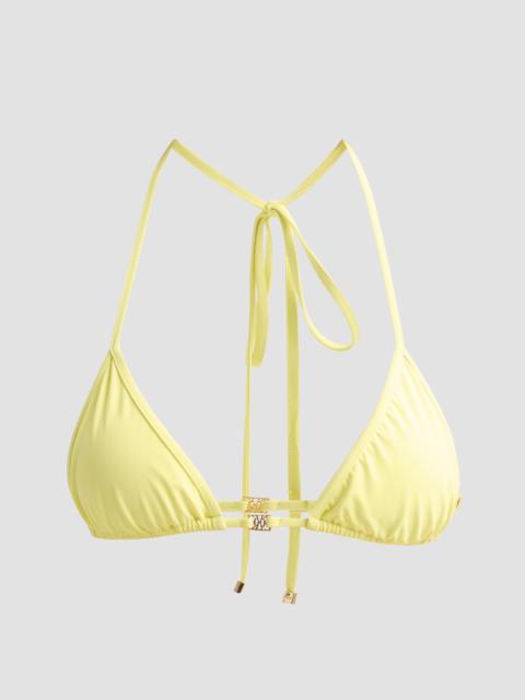 KIKI DE MONTPARNASSE Women's Coeur Triangle Bikini Top - Citron