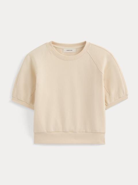 EVERLANE LIGHTWEIGHT TERRY BLOUSON SHORT-SLEEVE CREW