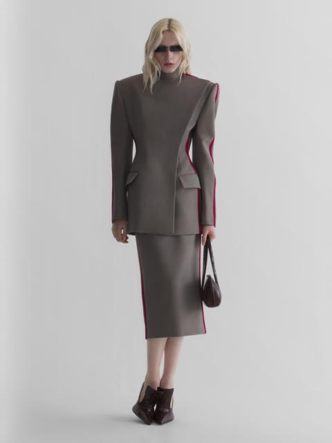 MUGLER bi-color midi pencil skirt