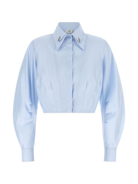 ELISABETTA FRANCHI Cropped Shirt With Charms