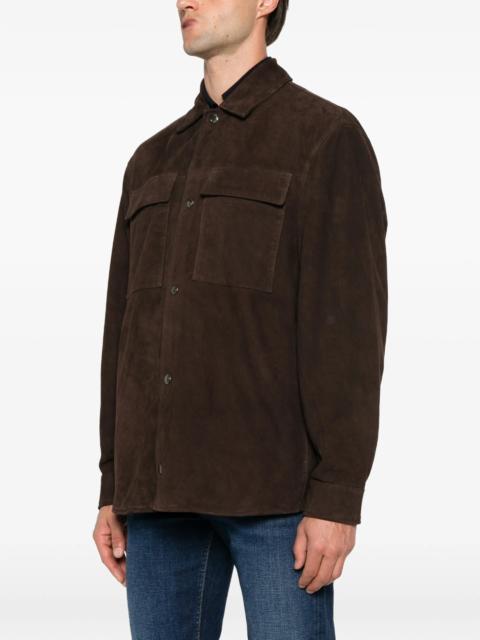 7 For All Mankind 7 For All Mankind Suede Flap-pocket Shirt