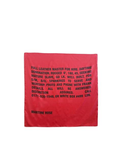 Martine Rose logo-lettering scarf