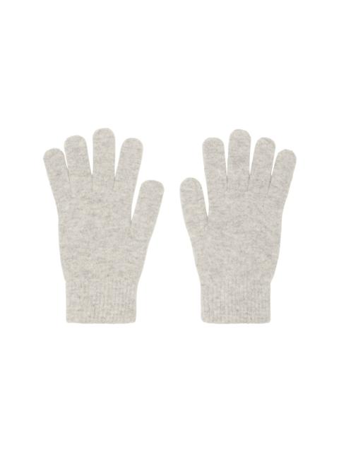 Yves Salomon Gray Cashmere Gloves