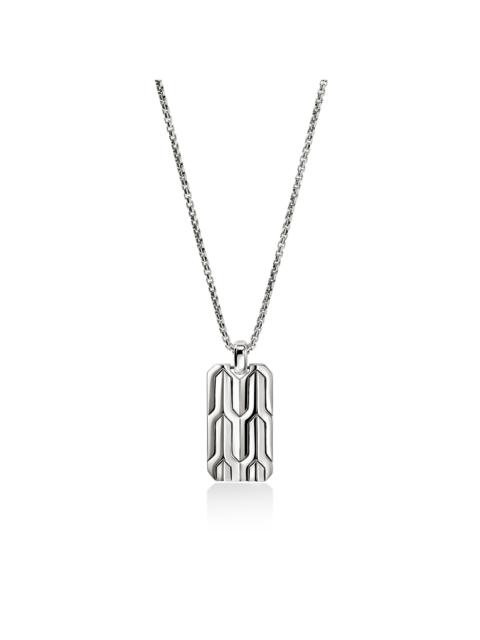 JOHN HARDY Icon 50 Tag Necklace, Sterling Silver