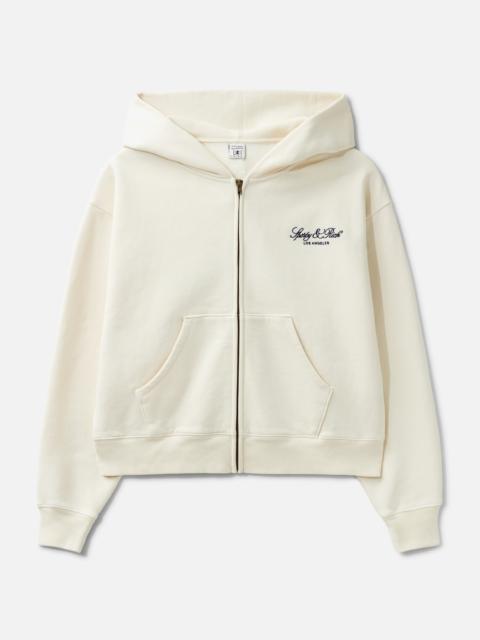 Sporty & Rich VENDOME LA EMBROIDERED ZIP HOODIE