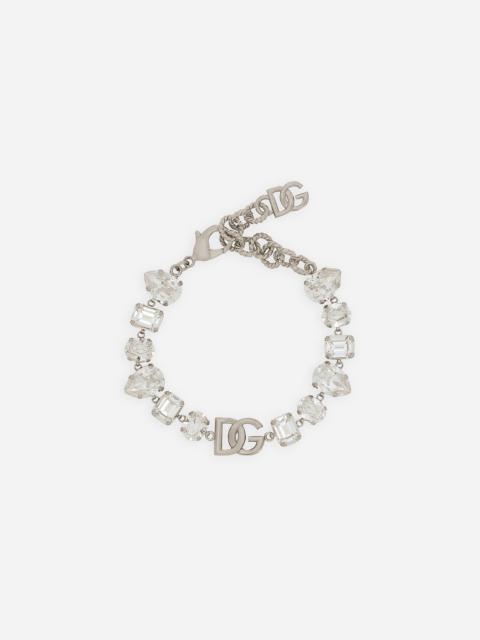 Bracelet with DG logo and rhinestones