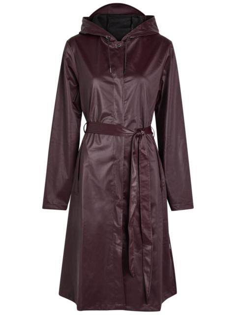 RAINS Rains Belted Hooded Longline Waterproof Jacket