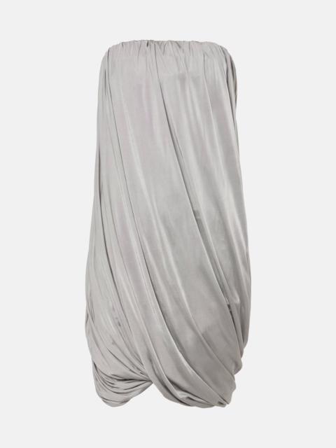 THE ATTICO Draped jersey minidress