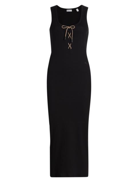 Burberry Women's Carlotta Stretch-Cotton Midi-Dress - Black