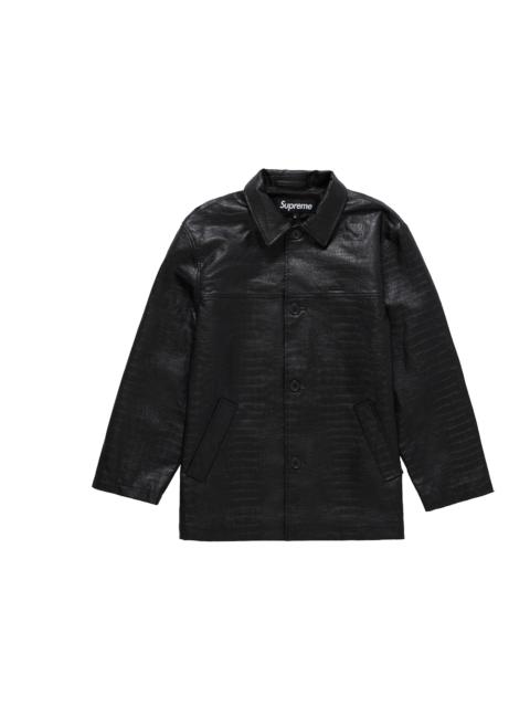 Supreme Supreme Faux Croc Car Coat Black