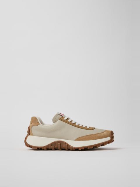 CAMPER Drift Trail Beige Leather and Nubuck Sneakers for Women.