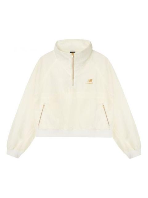New Balance (WMNS) New Balance Stand Collar Casual Jacket Creamy White AWJ03501-SST