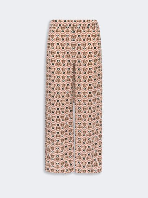WEEKEND Max Mara EUSEBIO Printed crepe de chine trousers - ANTIQUE ROSE