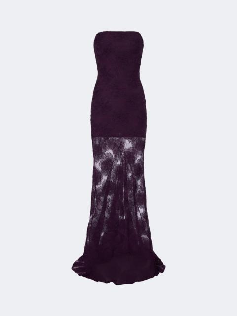 ROTATE Floral-appliqué tulle gown