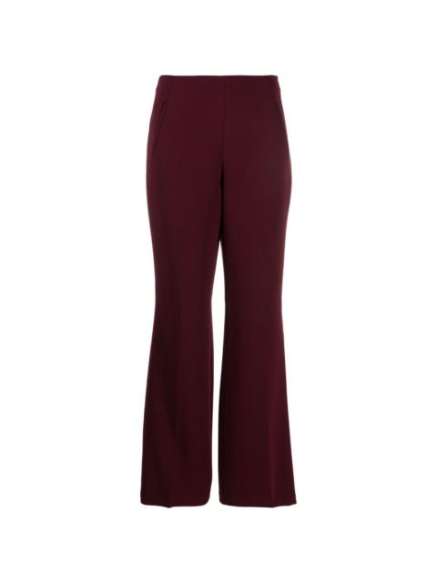 high-waist flared trousers