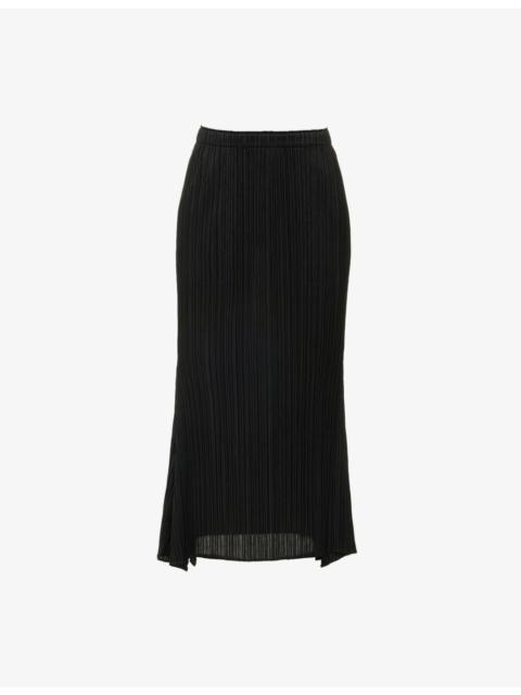 Pleats Please Issey Miyake <id-Rise Knitted Midi Skirt