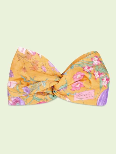 GUCCI Flora print silk headband