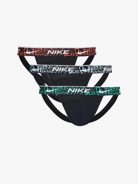 Nike Logo-waistband pack of three stretch-cotton jockstraps
