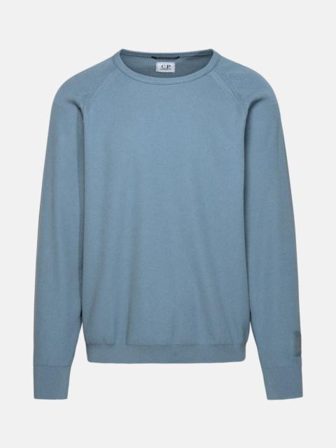 PETROL BLUE COTTON BLEND SWEATER