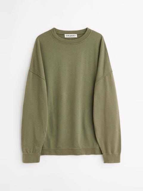 Our Legacy Slack Sweatshirt Worn Olive Rogue Loopback