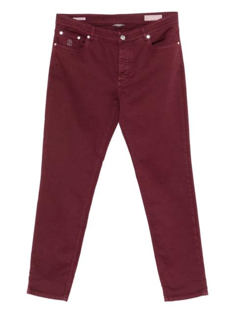 Brunello Cucinelli embroidered-logo jeans