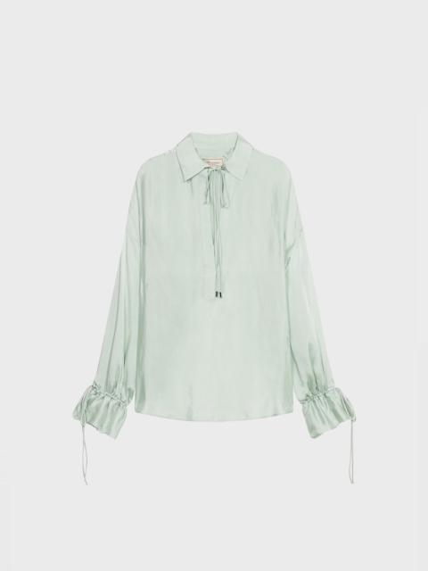 Blumarine V-NECK BLOUSE IN TWILL
