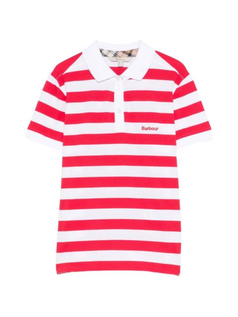 Barbour striped polo top