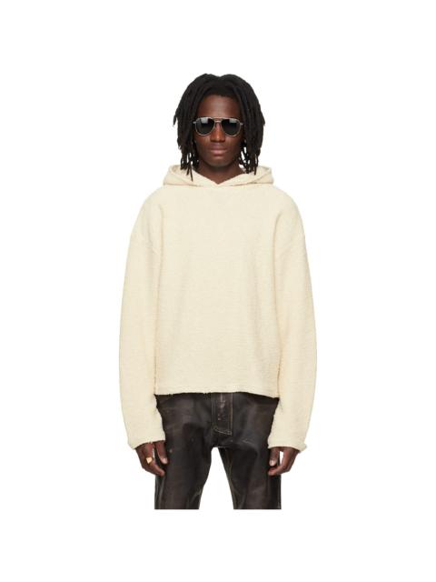 424 Beige Dropped Shoulder Hoodie