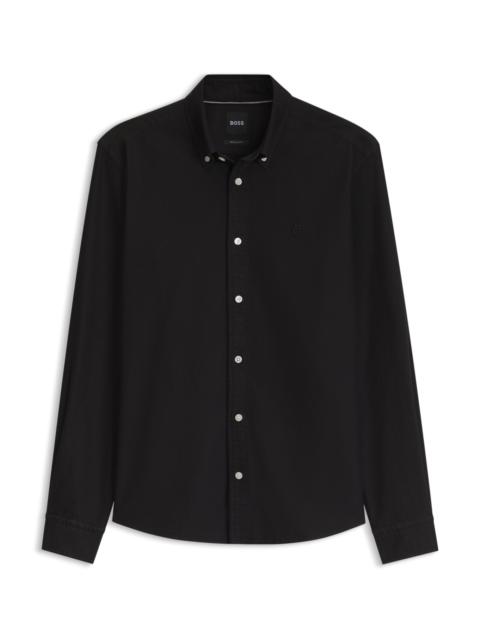 BOSS REGULAR-FIT BUTTON-DOWN SHIRT IN OXFORD COTTON