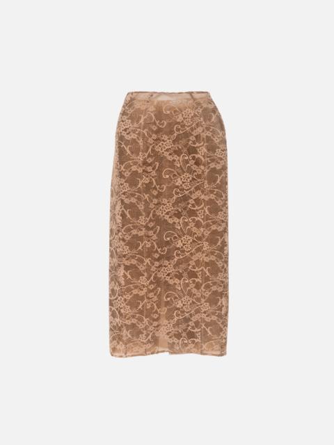 Acne Studios Lace midi skirt - Bronze Brown