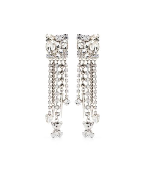 crystal-embellished chandelier earrings