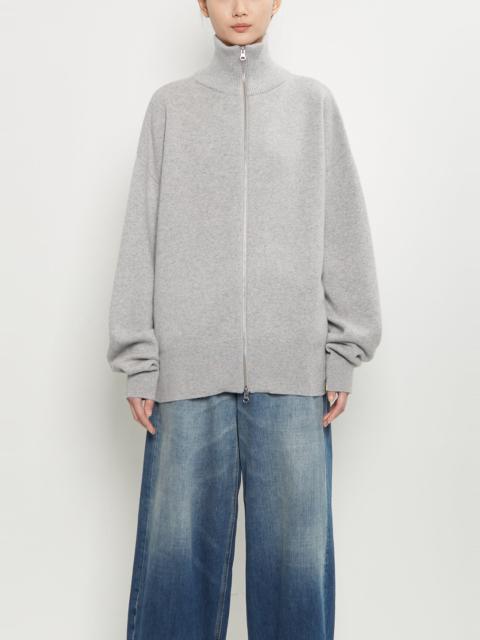 extreme cashmere n°319 Xtra Out Cashmere Cardigan — Grey