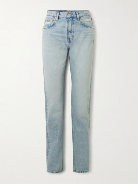 RE/DONE The Blondie Distressed High-rise Straight-leg Organic Jeans