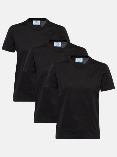 Prada Pack of 3 cotton T-shirts