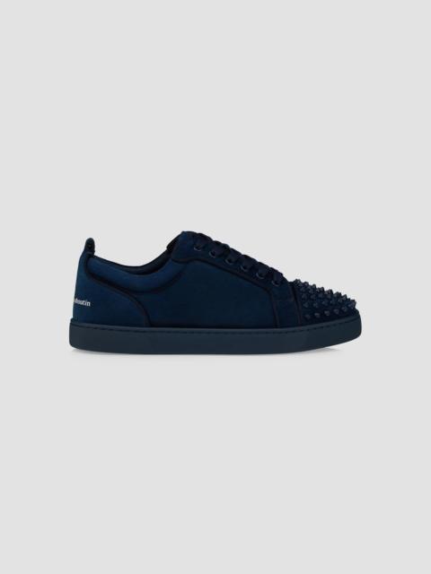 Christian Louboutin Men's Louis Jr Spikes Canopy Suede Sneakers - Marine